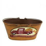 Tin Bucket Fall Harvest Halloween Decoration