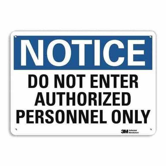 Lyle Notice Sign,7 in x 10 in,Aluminum U5-1131-RA_10X7