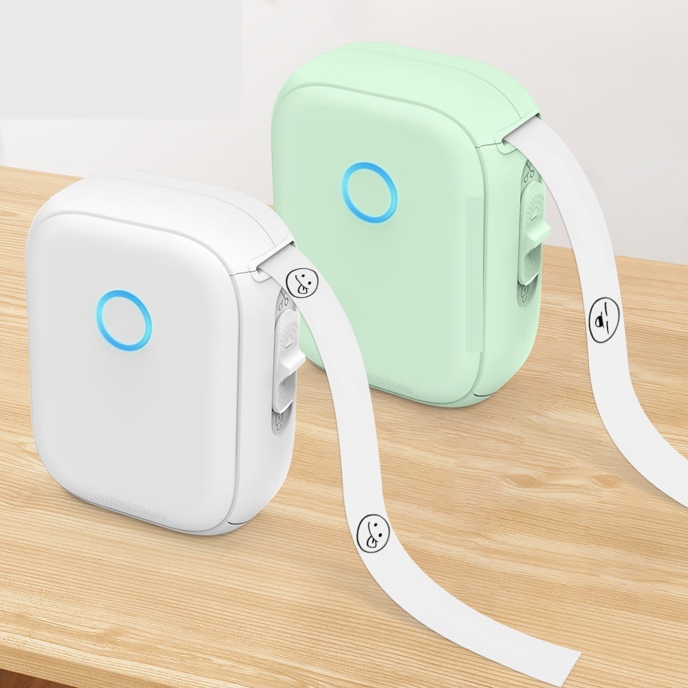 Inkless Label Printer P12 Portable Mini Printer Bluetooth Wireless Thermal Printer Auto Cut ,Fast-Drying Ink with Crisp Output