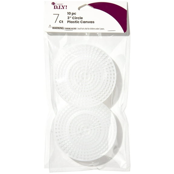 CousinDIY Plastic Canvas Shape 7 Count 3" 10/Pkg-Circle Clear