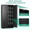 thumbnail image 5 of Letaya Metal Garage Storage Cabinets with Lock-72 Tall Tool Organizer Steel Lockers, 5 Adjustable Layers Shelves for Home,Office,Warehouse,Garage,(Black-72“), 5 of 7