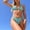 Multicolor(New)A, variant on Women's Summer Fashion Print Triangle Cup Deep V Neck Bikini High Waisted Swimsuit Set