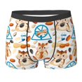 thumbnail image 6 of Men's Boxer Briefs, Cartoon Cute Hamster Nut Peanut Soft Comfy Mens Underwear Boxer Briefs Breathable With Widen Waist, 6 of 7