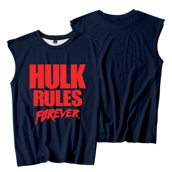 Hulkamania Rules Forever Sleeveless T-Shirts Cosplay Women Men HipHop Tank Tops Tee