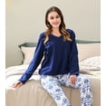 thumbnail image 6 of Richie House Women's Two Piece Sleepwear Set Warm Fleece Knit Top with Flannel Pants RHW2752, 6 of 7