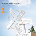 thumbnail image 5 of Wooden Windmill, Weather-Proof Wind Spinner, Outdoor Wind Mill for Garden Lawn Patio Decoration (White, Large), 5 of 14