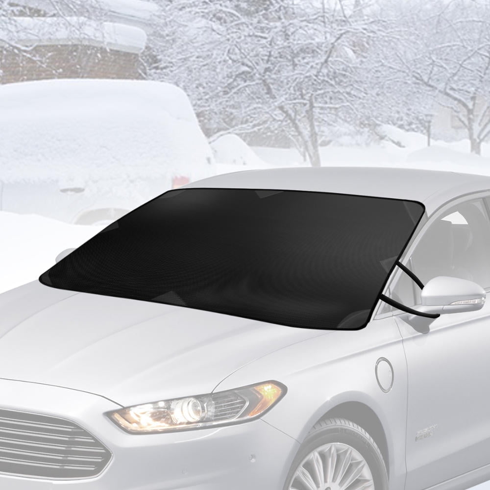 Frost Defense Sun Suitable for Most Cars &Vehicles Car Windshield Snow Cover Large Windshield Cover with 2 Side Mirror Covers,Four Layers Protection with Magnetic Edge for Snow Ice