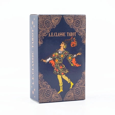 A.E.Classic Tarot Cards with Guidebook Color Edged Fortune Telling Deck for Fate Divination and Party Board Games 10.3x6.1cm