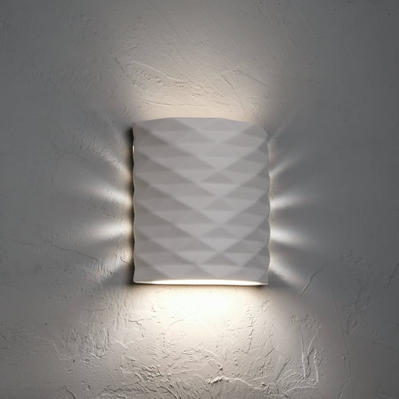 Luxury Lighting Jaken 9.75" High Ceramic outdoor Wall Light, Paintable White Bisque, LED Bulb Included