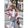thumbnail image 3 of Zeagoo Shacket Women Cropped Flannel Plaid Button Down Jacket Houndstooth Casual Fall Fashion Coats, 3 of 6