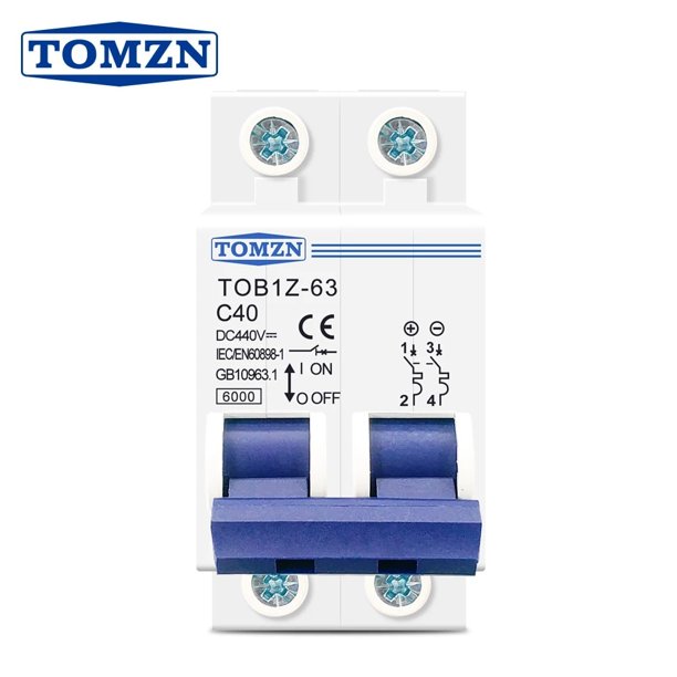2P DC MCB 6KA 440V Mini Disyuntor 3A 6A 10A 16A 20A 25A 32A 40A 50A 63A Tan Jianjun unisex