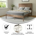 thumbnail image 3 of Flash Furniture Asher Full Size Solid Wood Platform Bed with Wooden Slats and Headboard, No Box Spring Needed, Light Brown, 3 of 10