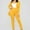 Yellow, variant on Azrian Pants for Women,Womens Plus Business Suit Sets Attire 2 Piece Outfits Long Sleeve Coats Tops Solid Long Pants Sets