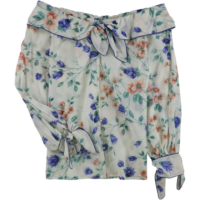 Alice McCall Womens Tell Her Button Down Blouse, Blue, 6