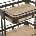 thumbnail image 6 of DecMode Metal Industrial Storage Cart, Brown, 18"W, 28"H, 6 of 9