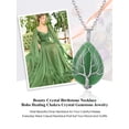 thumbnail image 6 of Bestyle Women Pear-Shaped Necklace Pendant Healing Tree of Life Jewelry Nature Aventurine Gemstone Necklace Energy Gifts for Her - August, 6 of 8