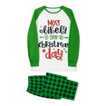 thumbnail image 3 of Pijamas NavideñOs Para La Familia Blusa De Letra Impresa Y Pijama De PantalóN A Cuadros Verdes ; Mamá S, 3 of 4