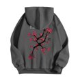 thumbnail image 5 of DHFJKG Womens Oversized Hoodies Floral Print Long Sleeve Sweatshirts Drawstring Pullover Tops Casual Fall Clothes, 5 of 5