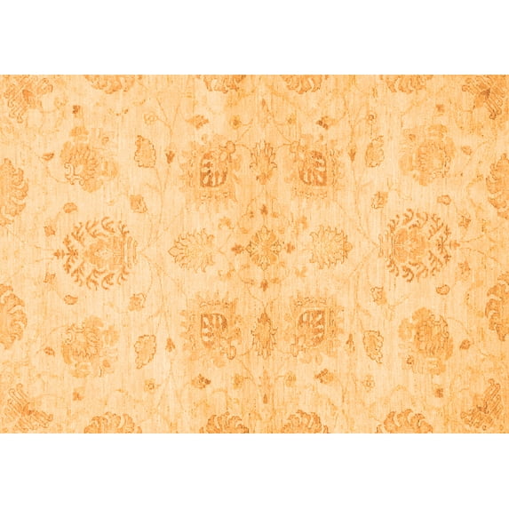 Ahgly Company Indoor Rectangle Oriental Orange Traditional Area Rugs, 8' x 12'