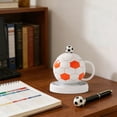 thumbnail image 6 of Lunxisen 1 Pcs Football Fan Mug Gift Set Ceramic Coffee Cup with Lid Spoon Sports Themed Present, 6 of 8