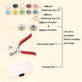 thumbnail image 5 of Juego de 100 botones de metal con pinzas de cierre, kit de herramientas de prensa, perfecto para manualidades, ropa, sombreros y costura, kit de cierres de botón a presión par, 5 of 5