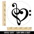 thumbnail image 2 of Treble Bass Clef Heart Music Love Rubber Stamp for Scrapbooking Crafting Stamping - Large 1-1/4 Inch, 2 of 7