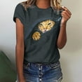 thumbnail image 2 of Camisetas de cuello redondo para mujer Camisetas con estampado de animales Camisetas de manga corta Blusa Tops Fridja  gope2100, 2 of 5