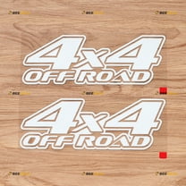4X4 Off Road Decal Sticker Car Vinyl - 2 Pack White, 8 Inches - Style A No Background