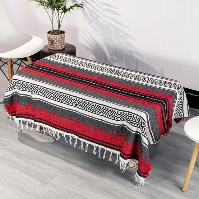 Manta Airooglee de 175 x 130 cm, tamaño grande, para pícnic, yoga mexicana, color rojo