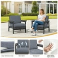 thumbnail image 2 of SERWALL 2PCS Outdoor HDPE Patio Couch Sets with Cushions, Weather-Resistant Patio Furniture for Poolside, Patio, Balcony, Porch & Backyard, Grey / Grey, 2 of 10