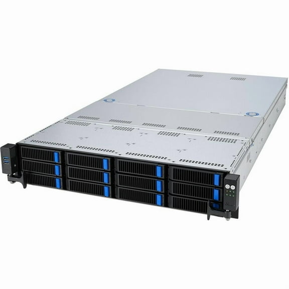 Asus RS521A-E12-RS12U Server Barebone System, 2U Rack-mountable, Socket SP5, 1 x Processor Support, 1 x AMD EPYC 5th Gen