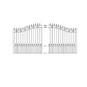 ALEKO Garden Yard Steel Single Sliding 16 Gate St. Louis Style with Gate Opener