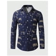 thumbnail image 1 of Camisas con botones con estampado retro 3D para hombre, ropa de alta calidad, moda urbana informal para primavera y verano, nueva, 1 of 6