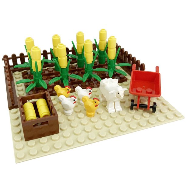 Juguetes de bloques de construcción para niños, Mini Farm World Animal Scene, Blick Assembly, juguetes educativos para niños y niñas, regalo de cumpleaños y Navidad