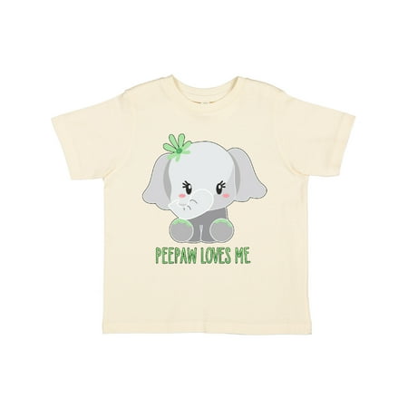 

Inktastic Peepaw Loves Me- cute elephant Gift Toddler Boy or Toddler Girl T-Shirt
