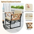 thumbnail image 2 of Gymax Set Of 7 Outdoor Conversation Set Acacia Wood Chairs & Coffee Tables Set w/Ottomans, 2 of 7
