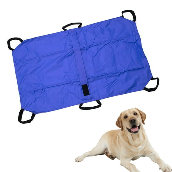 ToppiJoy Dog Stretcher with Six Handles, Heavy Duty Pet Rescue Sling, Emergency Dog Lifting Harness for Injured or Elderly Dogs, Foldable Nylon Carrier for Home Vet Car Transport