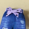 thumbnail image 6 of Tiijoy Baby Girls Outfits Graphic Ruffle Short Sleeve Romper Belt Denim Jeans Set, Sizes 0-18 Months, 6 of 6