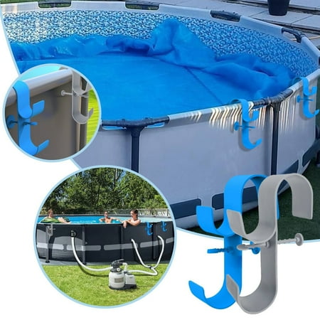 

AquaJoyer Pool Leaf Net Holder Above Ground Pool Pole Hanger Above Ground Pool Accessories Adjustable Telescopic Pool Pole Hooks Pool Brush Hanger Tool Holder Pool 2pc