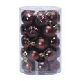 thumbnail image 1 of Pink 34 piezas de adornos de bolas de Navidad irrompibles de 4 cm para decoración de fiesta de cumpleaños de boda de árbol de Navidad, 1 of 4