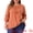 Orange, variant on Women's Plus Tops Tie Neck Tassel Self Flutter 3/4 Sleeve Blouses Tops 1X Army Green