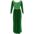 thumbnail image 2 of Women's Dress Adult Princess Green Velvet Gown Dress, 2 of 7