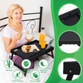 thumbnail image 5 of Foldable Bamboo Bed Tray Table with Handles, Media Slot, Black, 5 of 5