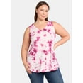 thumbnail image 4 of Terra & Sky Women’s Plus Size Twist Back Cotton Tank Top, 2-Pack, Sizes 0X-5X, 4 of 6