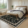 thumbnail image 4 of ZENELESS Area Rugs,5x7 Soft Non Slip Non Shedding Carpet for Living Room Bedroom Kitchen Home Office Nursery Dining Room,Black, 4 of 10