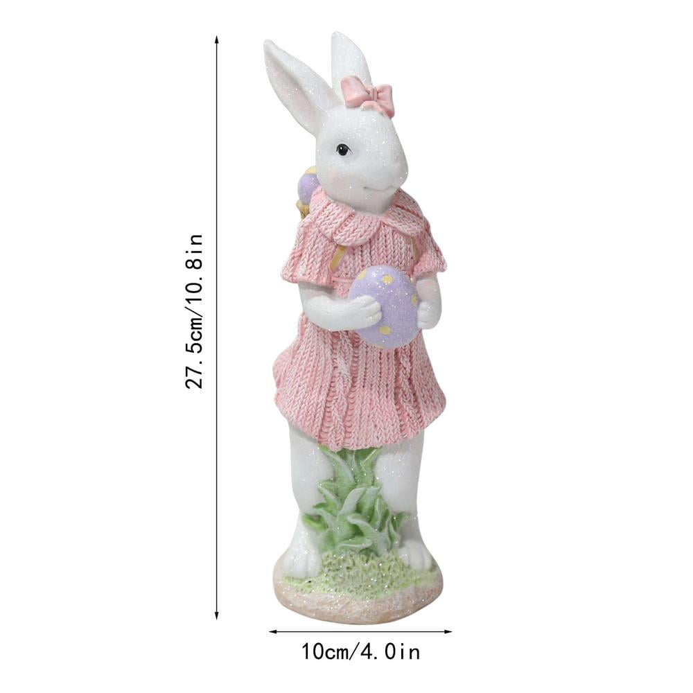 Pink,Biage Worth Imports 7 Standing Bunny W/Flowers Figurine