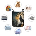 thumbnail image 4 of Wolf Full Moon Howling Foldable Laundry Hamper with Handle Storage Basket for Clothes Toys & Organizing, 4 of 6