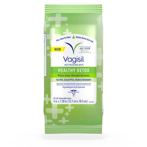 Vagisil Wipes for All Over Cleaning, Health Detox, Formulated with