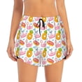 thumbnail image 4 of Lsque Flamingo And Pineapple Printed Women's Running Shorts with Liner Pockets,Elastic Quick Dry Workout Athletic Gym Yoga Shorts,Womens High Waist Shorts-Large, 4 of 9