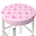 thumbnail image 3 of Balery Breast Cancer Awareness 1 Fundas de asiento para taburete de bar redondo de tela de terciopelo ajustables que protegen de arañazos y manchas para sillas de 14 a 17 pulgadas.-13 inch, 3 of 7
